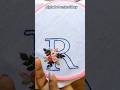 R Letter Embroidery Design | Easy Hand Embroidery Tutorial #shorts #embroidery #art