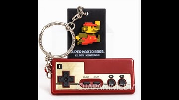 Retro Super Mario Famicom Controller Sound Mascot Keychain Banpresto NES