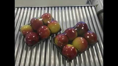 Hugo Beck - Shrink wrapping of apples in a tray