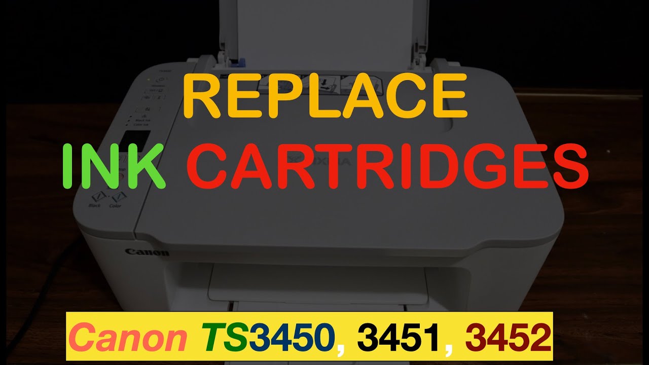 Canon Pixma TS3450, 3451, 3452 Ink cartridge Replacement !! YouTube