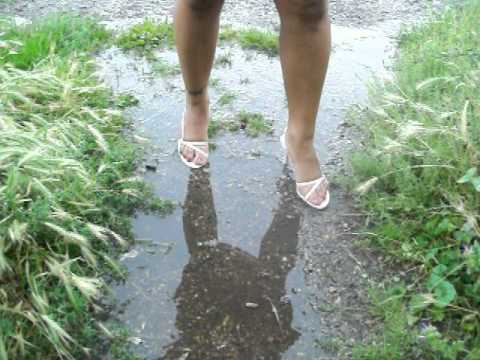Shoe Fetish Walking In The Rain