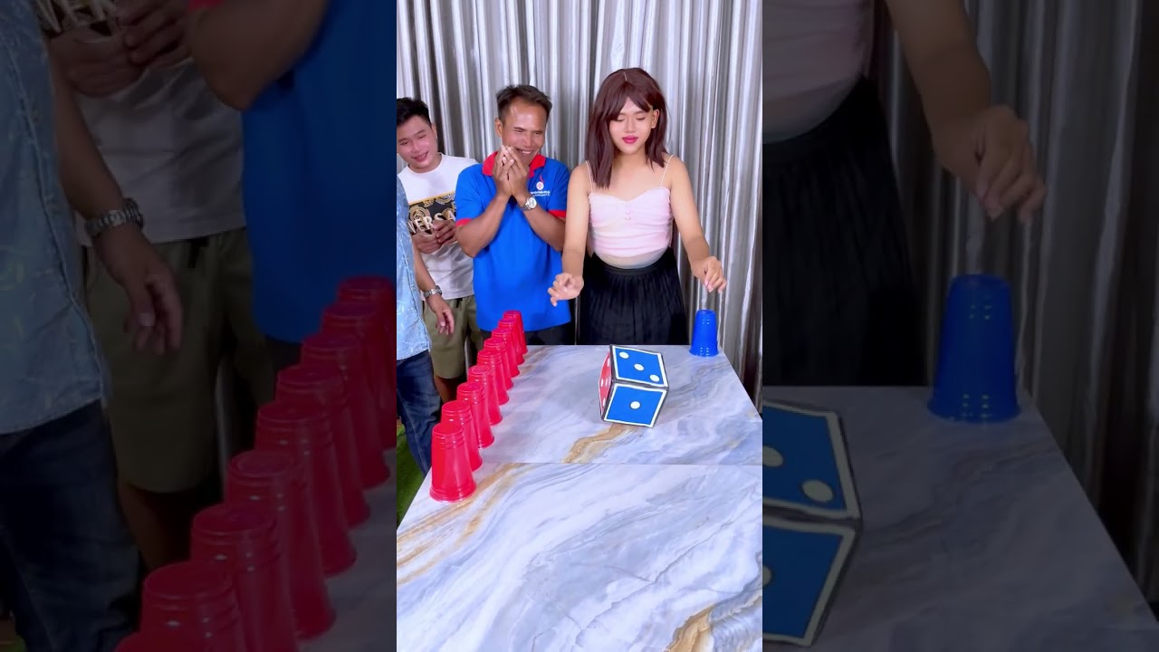 បោះប៉េងប៉ុងយកកែវពណ៌😂