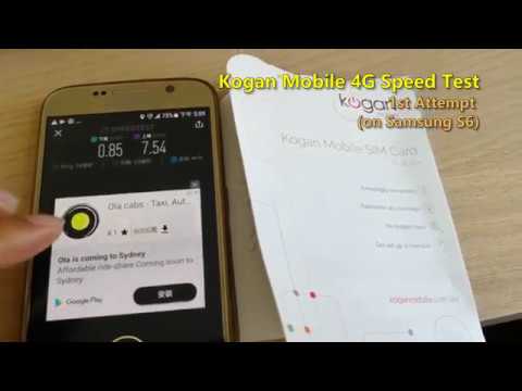Kogan Mobile 4G Network Speed Test in Sydney NSW Australia vs. Optus Prepaid