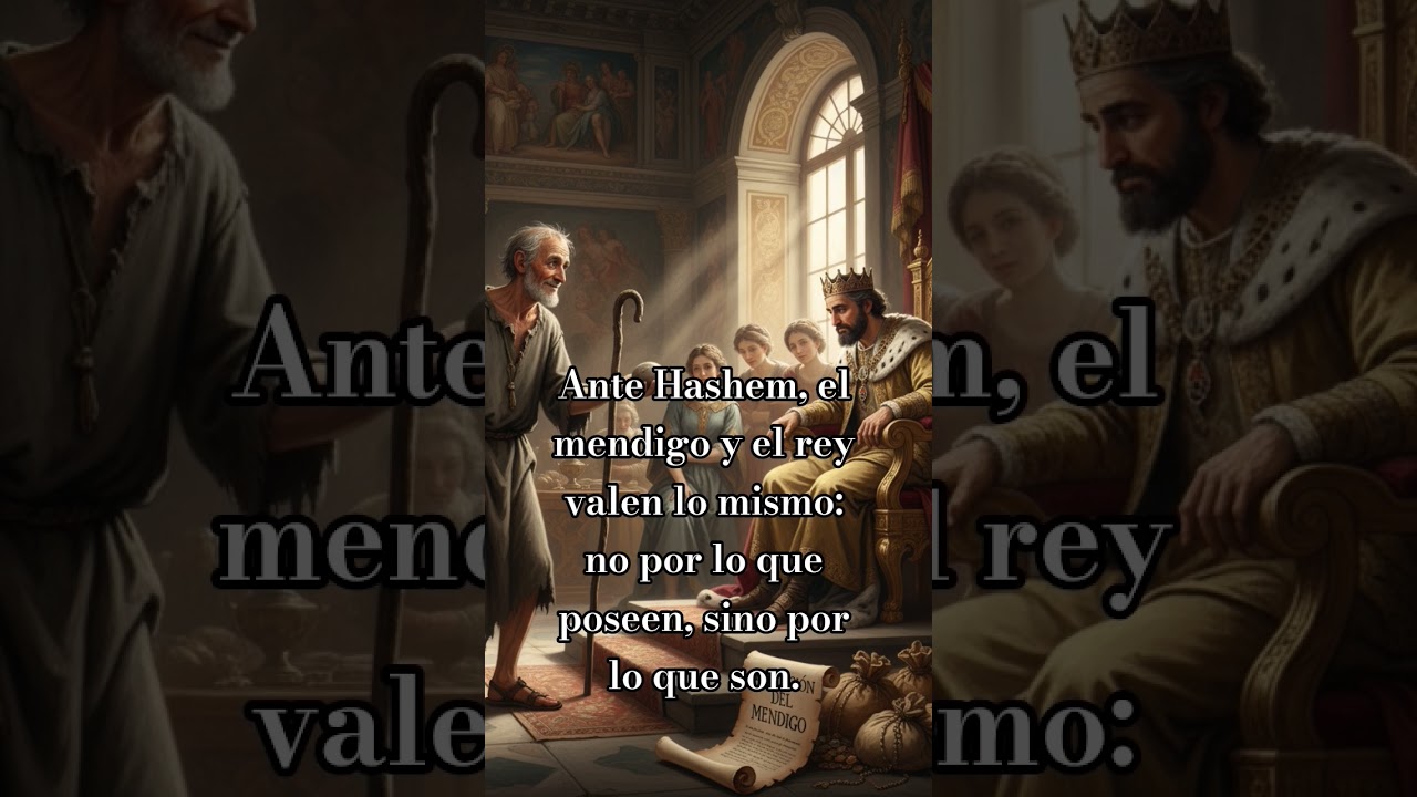 Ante Hashem, el mendigo y el rey valen lo mismo:no por lo que poseen, sino por lo que son.