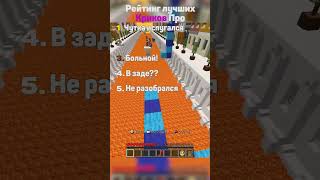 Рейтинг лучших КРИКОВ ПРО #minecraft #zhekastoporom #майнкрафт #про #нуб