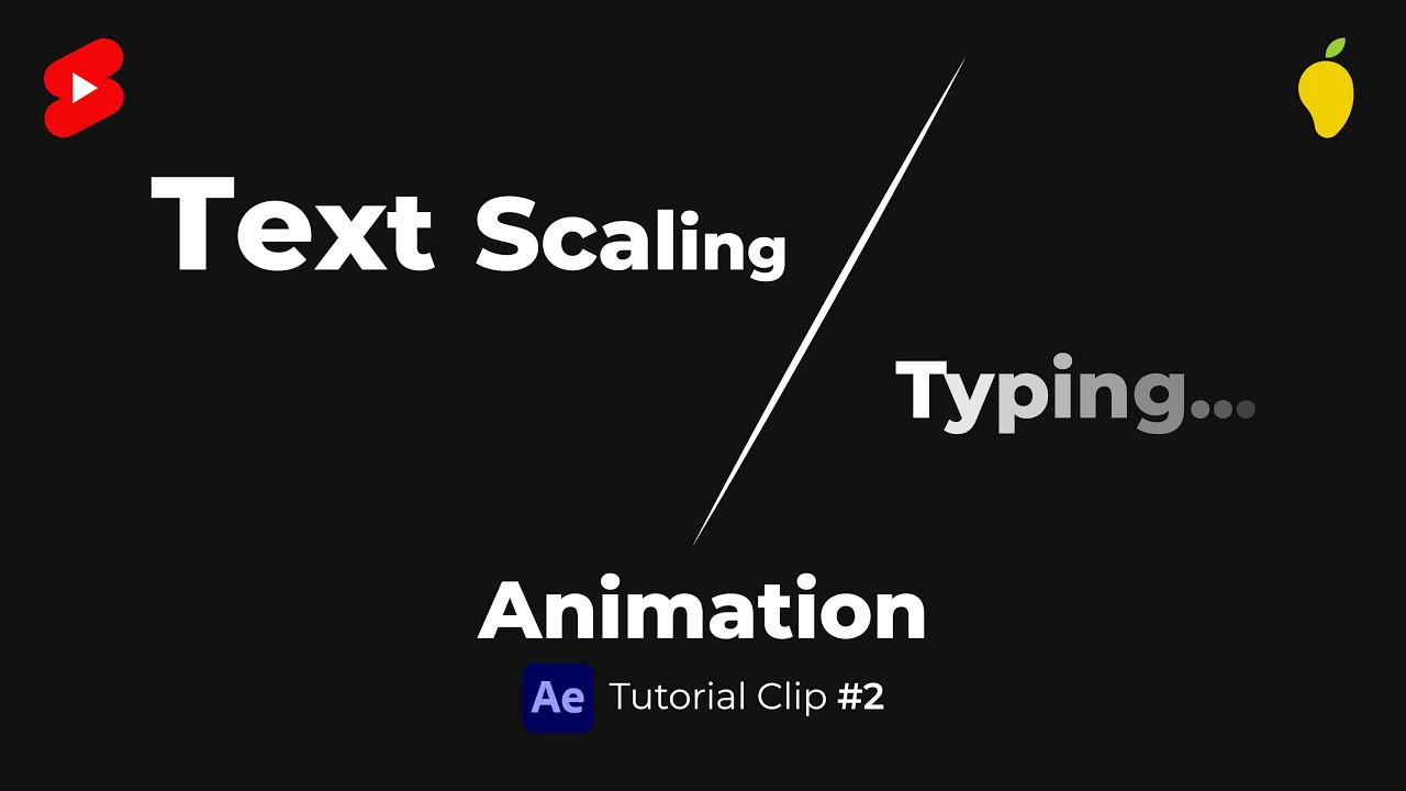1 Minute 2 Text Animation | Scaling text & Typing Animation | Komanga ...