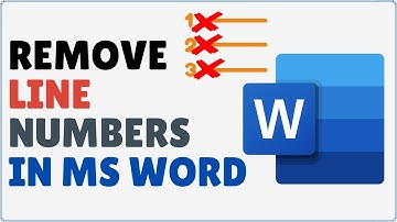 How to Remove Line Numbers in Word