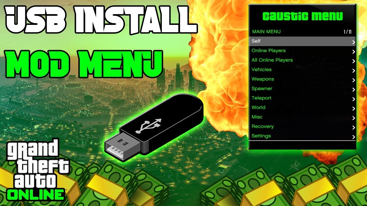 GTA 5 Online - Mod Menu USB Install Tutorial 1.27 Download! PS3
