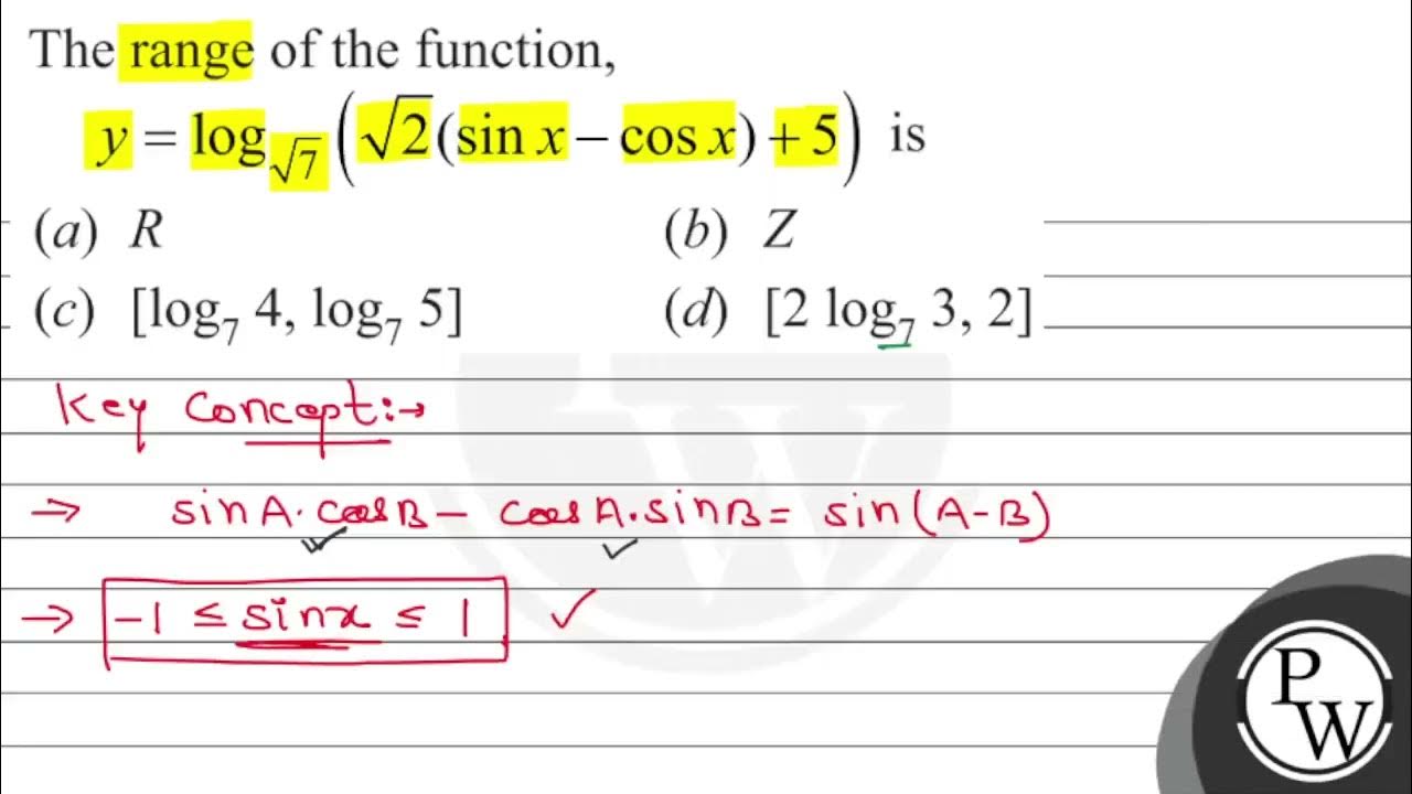 The range of the function, \( y=\log _{\sqrt{7}}(\sqrt{2}(\sin x\cos x