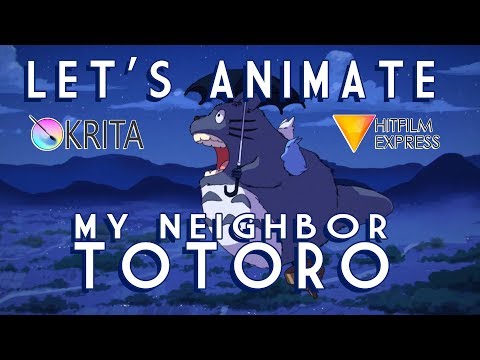 Let&#039;s Animate My Neighbor Totoro in Krita ✍️ 🐾 🍃 🌳