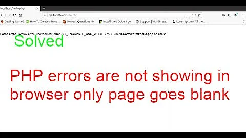 How to fix PHP errors are not showing in browser | phpinfo shows blank Page Linux, Ubuntu 20.04 LTS