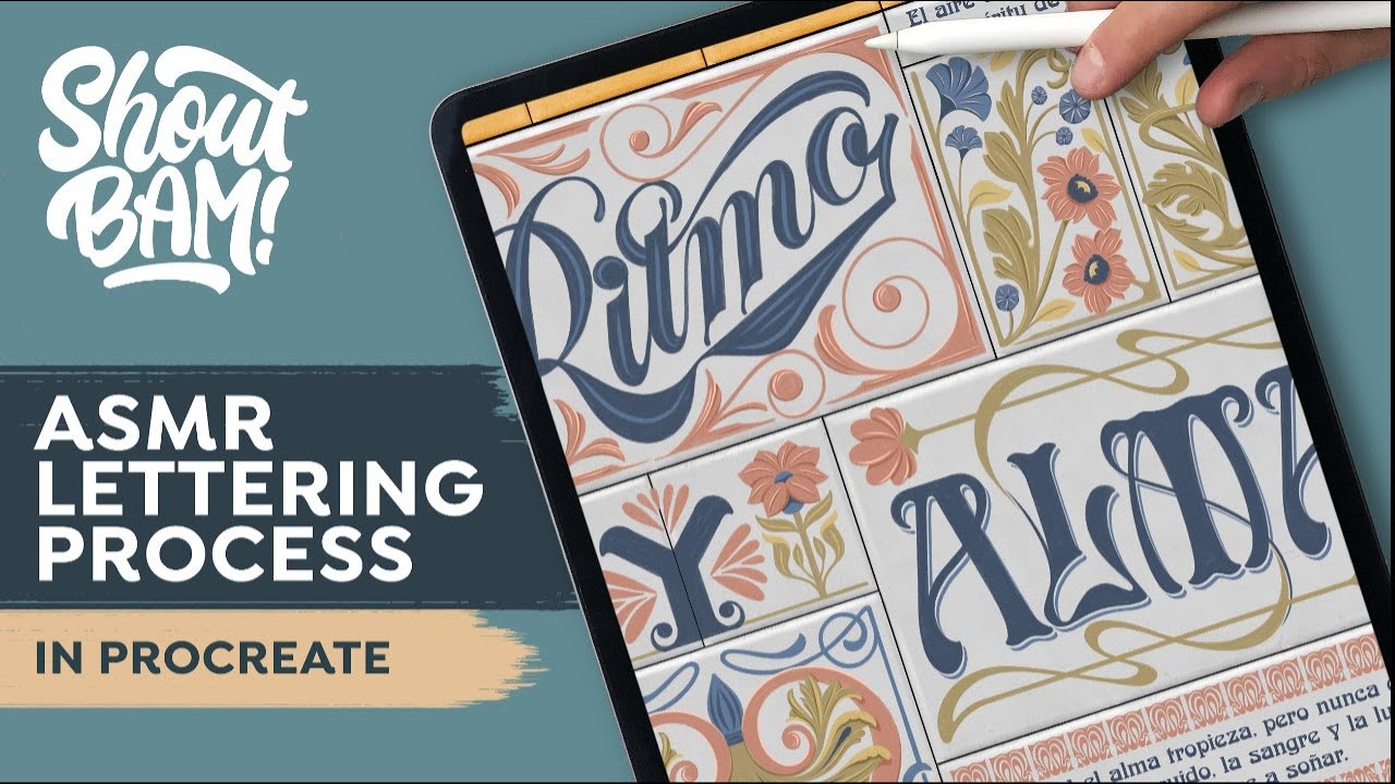 Procreate Lettering Process: From Sketch to Finished Art - YouTube