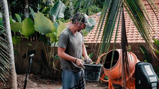 #28 Ubud House Build // Rainy Season Starts, Pool Works Continue - BUILDING IN BALI