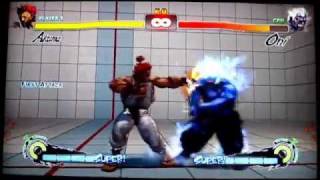 SSFIVAE - Akuma's RH Loop Combo on Oni and Evil Ryu - Xbox 360