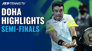 Bautista Agut v Rublev; Fritz v Basilashvili | Doha 2021 Semi-Final Highlights