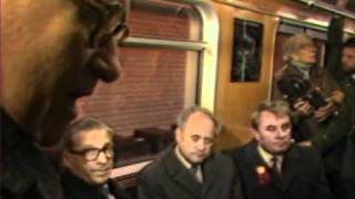 Pražské metro - zahájení provozu na trase B za účasti prezidenta G. Husáka (2.11.1985)