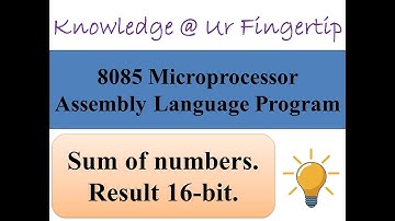 Calculate the sum of the series of numbers assuming the result be 16-bit using 8085 Microprocessor