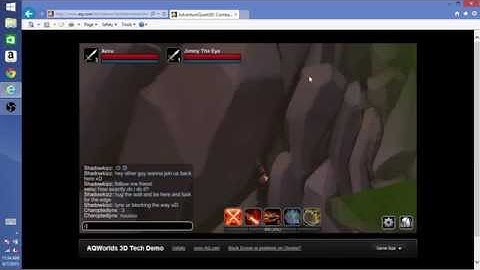 AQ3d AdventureQuest 3d Tech demo Pre alpha test Glitch! falling forever Alesana