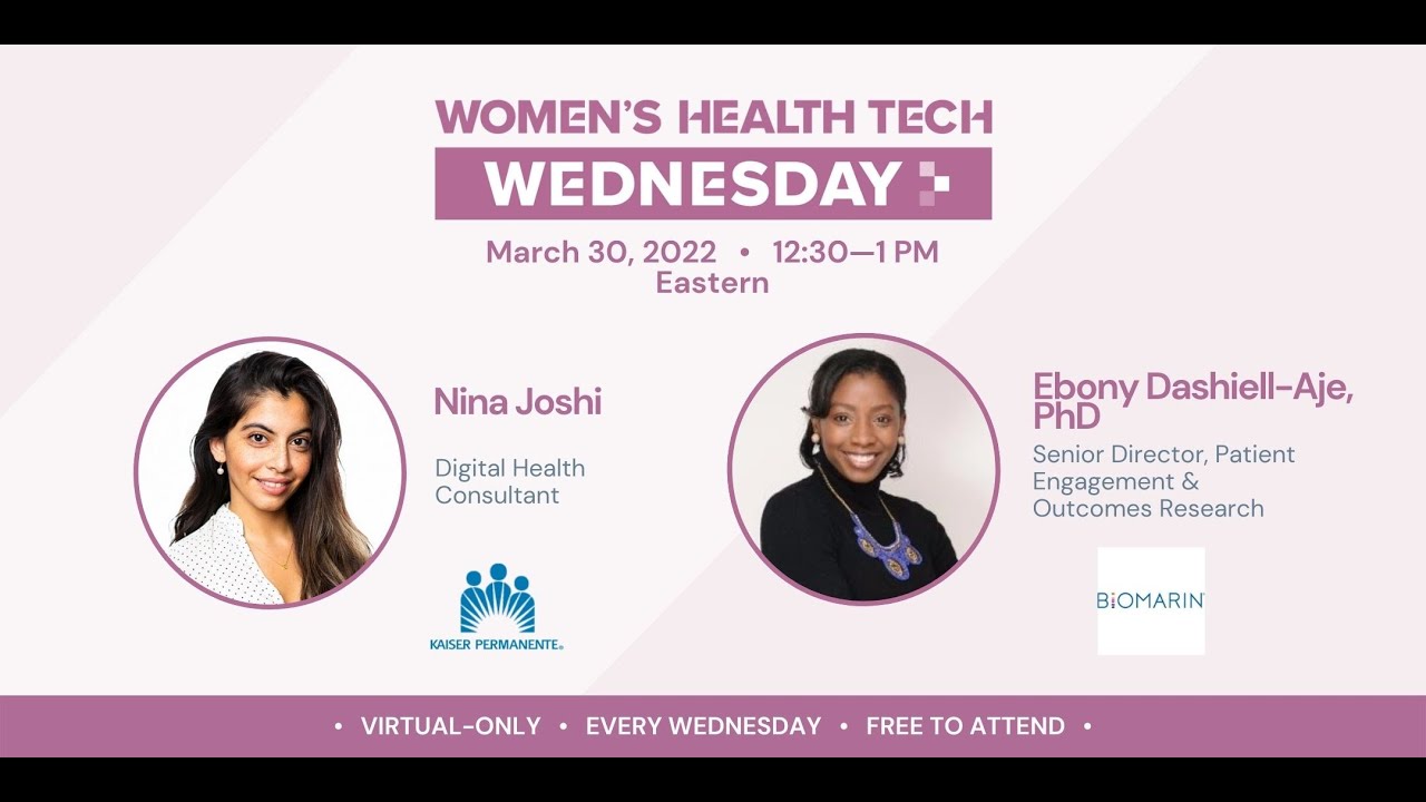 Women's Health Tech Wednesdays | Ebony Dashiell-Aje from BioMarin - YouTube
