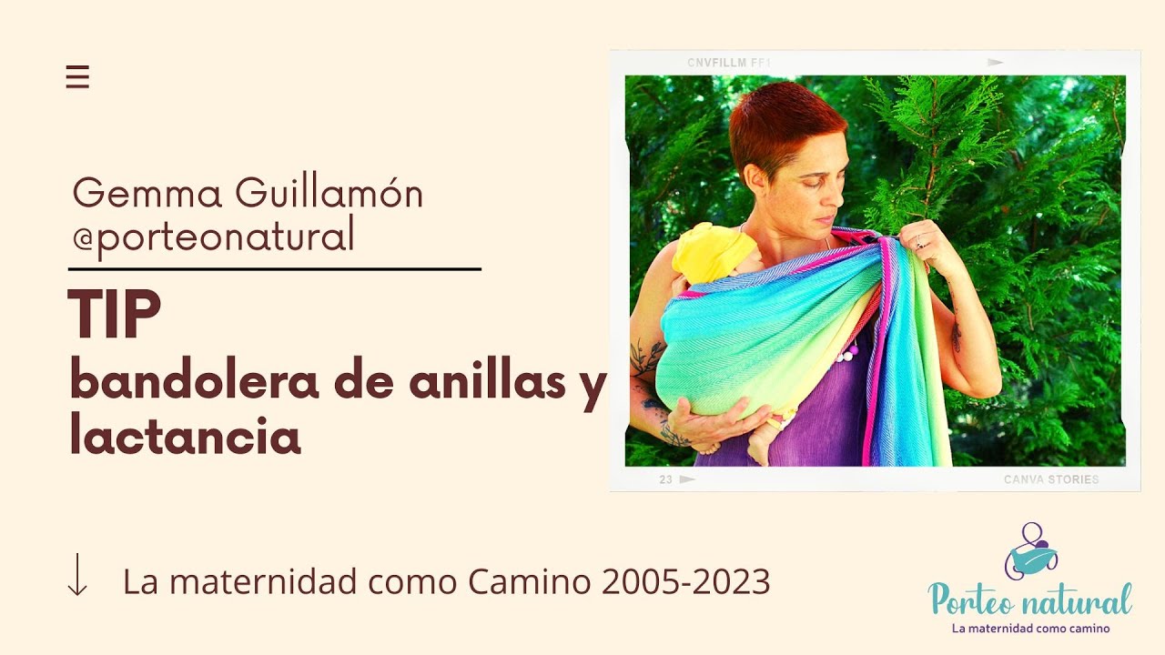 Bandolera de anillas y lactancia materna fácil :)