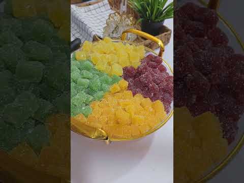 ملبن الفواكه الطبيعية الحلقوم بمكونات بس هنعمل نكهات مختلفة بدون جيلاتين ولا الوان صناعية