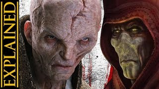 Snoke's Connection with Darth Plagueis, Darth Sidious, and Darth Vader