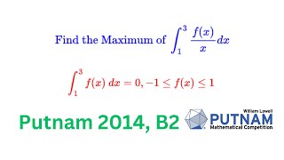 Putnam 2014, B2 | A Putnam Analysis Problem Simplified