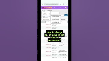 How to change no  of rows in list view in servicenow ?
