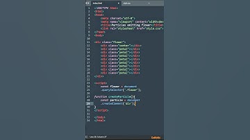 Particle emitting flower | HTML, CSS & JS