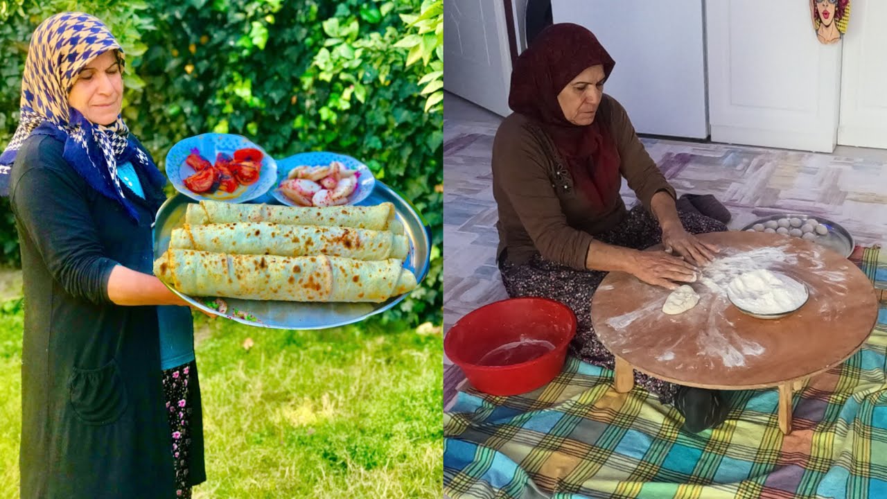 YENİ KÖY EVİMİZDE YENİ TARİF ????LEZZET'Lİ TAVUK DÖNER TARİFİ????ÖĞLEN YEMEĞİ KEND İŞLERİ ASMR