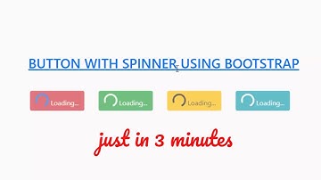 LOADING BUTTON WITH COLOURFUL SPINNER IN BOOTSTRAP 5 | PRE LOADER IN HTML CSS AND BOOTSTRAP | 2020