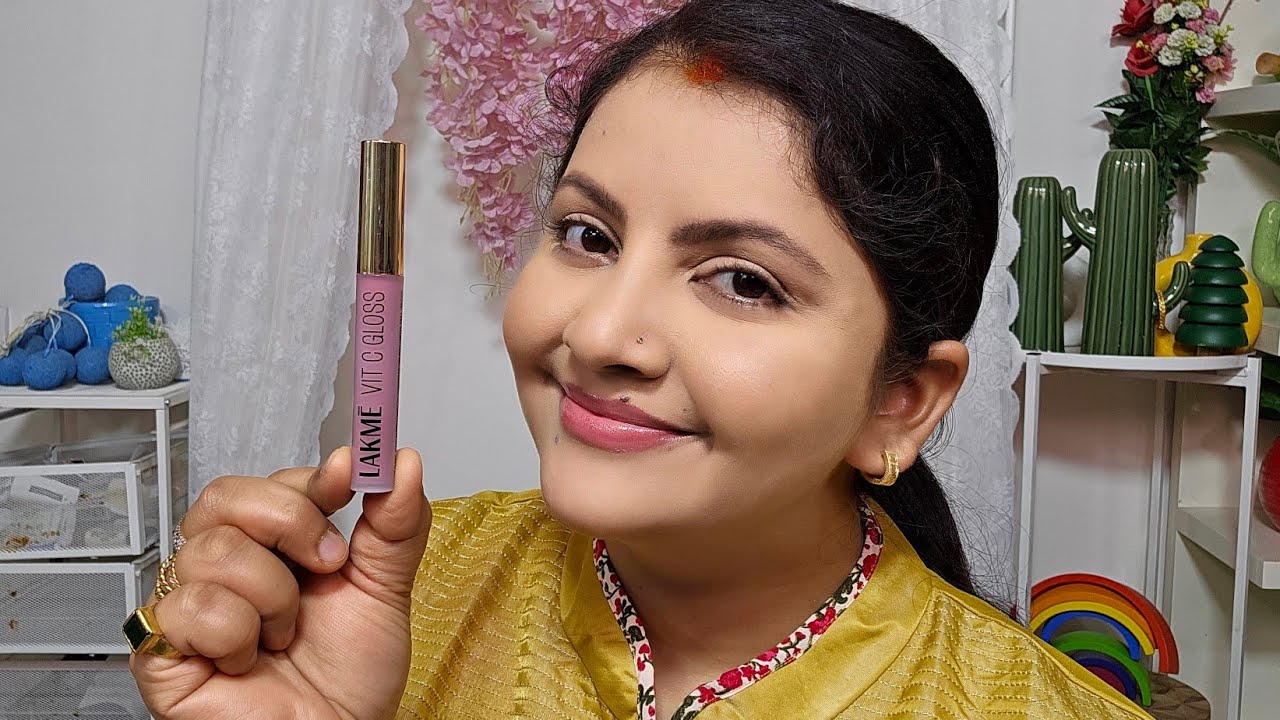 LAKME superglow VITAMIN C LIP GLOSS INSTA PINK REVIEW #RARA #RARALIFESTYLE  #MAKEUP #LAKME #CCCREAM