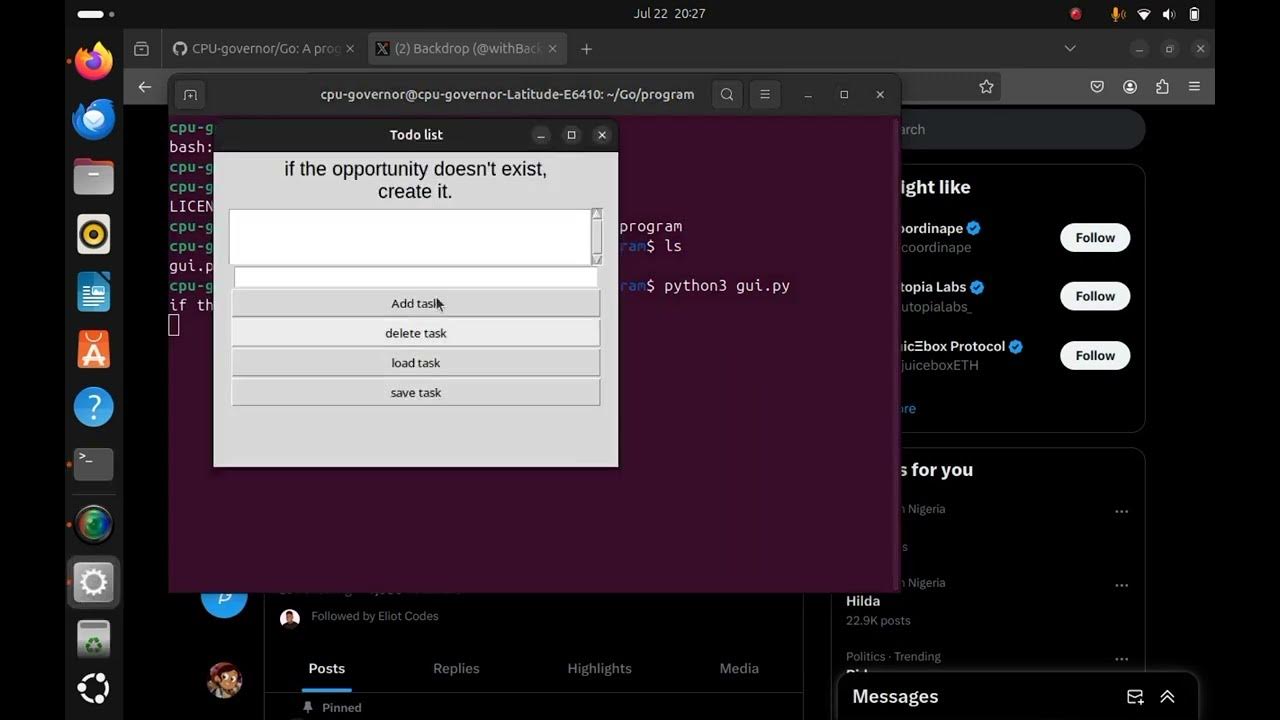 Python GUI todo list project demo || tkinter - YouTube