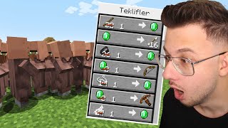 minecraft'ta köylüleri kaçırıp dolandırdım (1 ÇUBUK = 1 ZÜMRÜT)  Bölüm 12