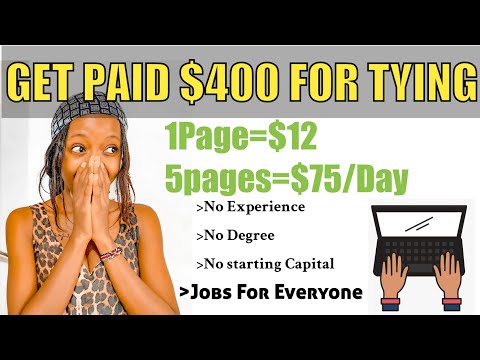 Earn $400 For TYPING NAMES (Easy Typing Jobs) | Make Money Online