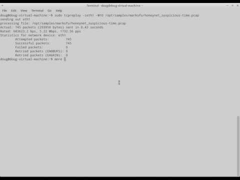 Security Onion Replaying Traffic using tcpreplay