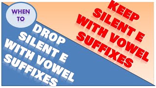 Spelling Rules - Dropping vs. Keeping "SILENT E" with vowel suffixes Net Worth