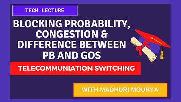 Blocking Probability,Congestion & Diff  b/w Pb & GOS||Electronic Switching||In Hindi||By TechLecture