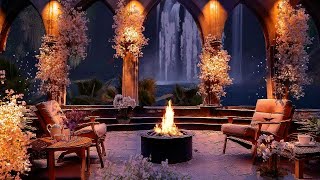 JAZZ | Enchanted Garden Night | Coffee Shop Ambience for Relaxing, Studying or Working