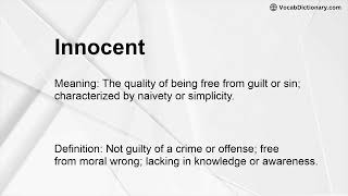 Innocent Meaning