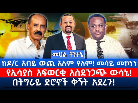 ከዶ ር አብይ ውጪ አለም የለም መሳይ መኮንን የኢሳያስ አፍወርቂ አስደንጋጭ ውሳኔ በትግራይ ድሮኖች ቅኝት አደረጉ መሀል ትንታኔ 