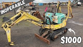 $1000 Gamble for this INOPERABLE Mini Excavator... how bad could it be?