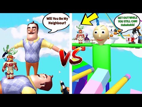 Whose T Pose Is Better Baldi Vs Hello Neighbor The Weird Side Of Roblox Spongebob Coaster Obby Youtube - baldi teams up with the grinch and ruins christmas the weird side of roblox the grinch obby