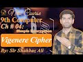 Vigenere Cipher Explained in Hindi | 9th Computer Science Chapter 4 📚