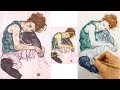 Egon SCHIELE - How to Develop Your Figure Drawing STYLE