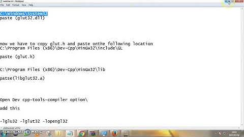 Tutorial Download and installation of OpenGL