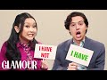 Cole Sprouse &amp; Lana Condor Play Never Have I Ever | Glamour