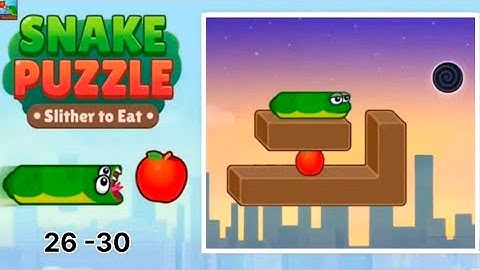 || Snake 🐍 puzzle Slither to eat Level 26—30 # games #  Long video || 