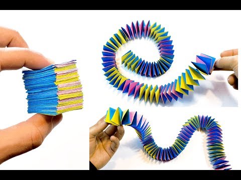 How to make a PAPER ANTISTRESS SLINKY TOY (Easy Origami)