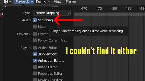 Blender Animations: Enable Audio Scrubbing